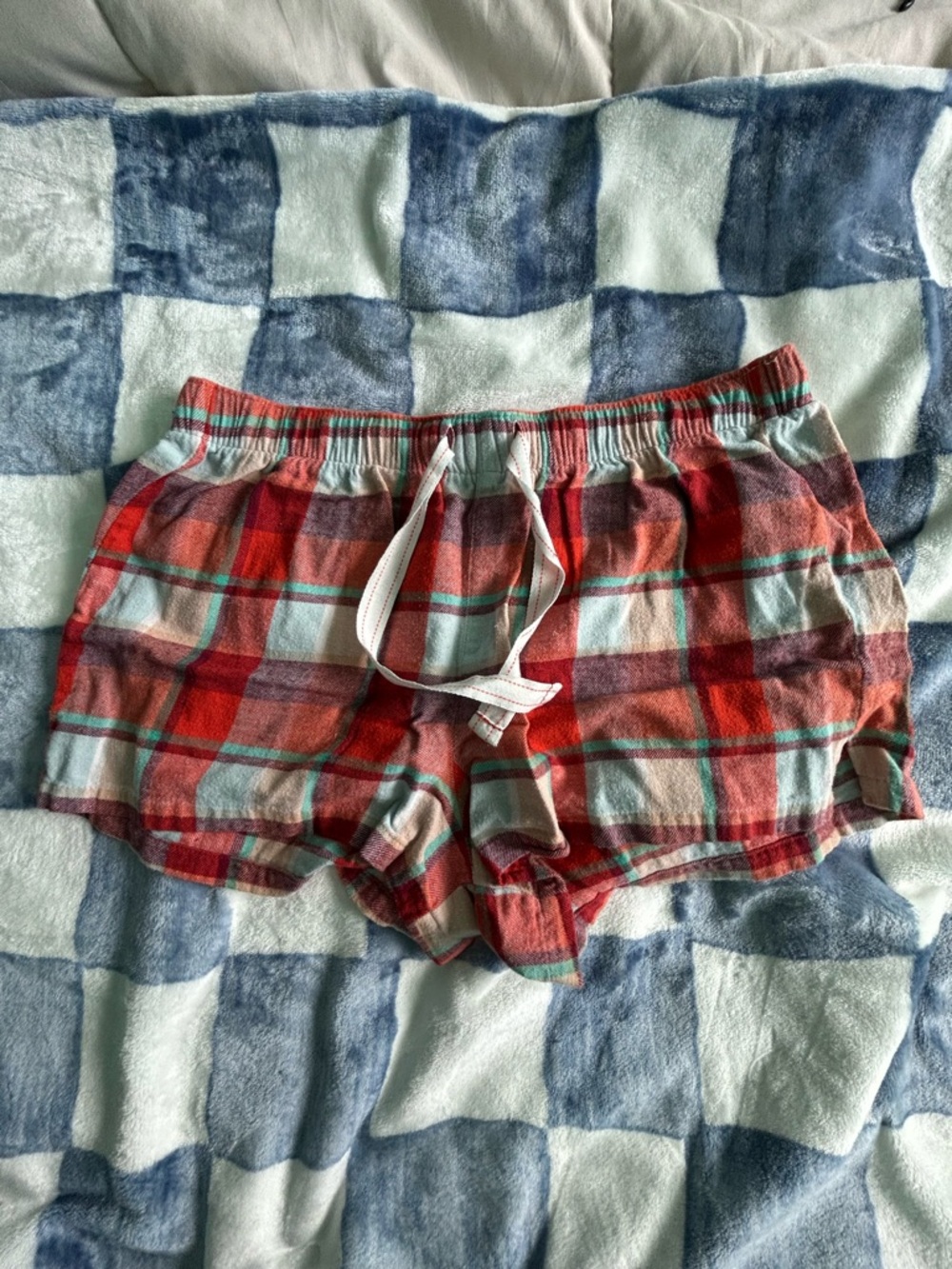 Old Navy Red Plaid Women's Pajama Shorts